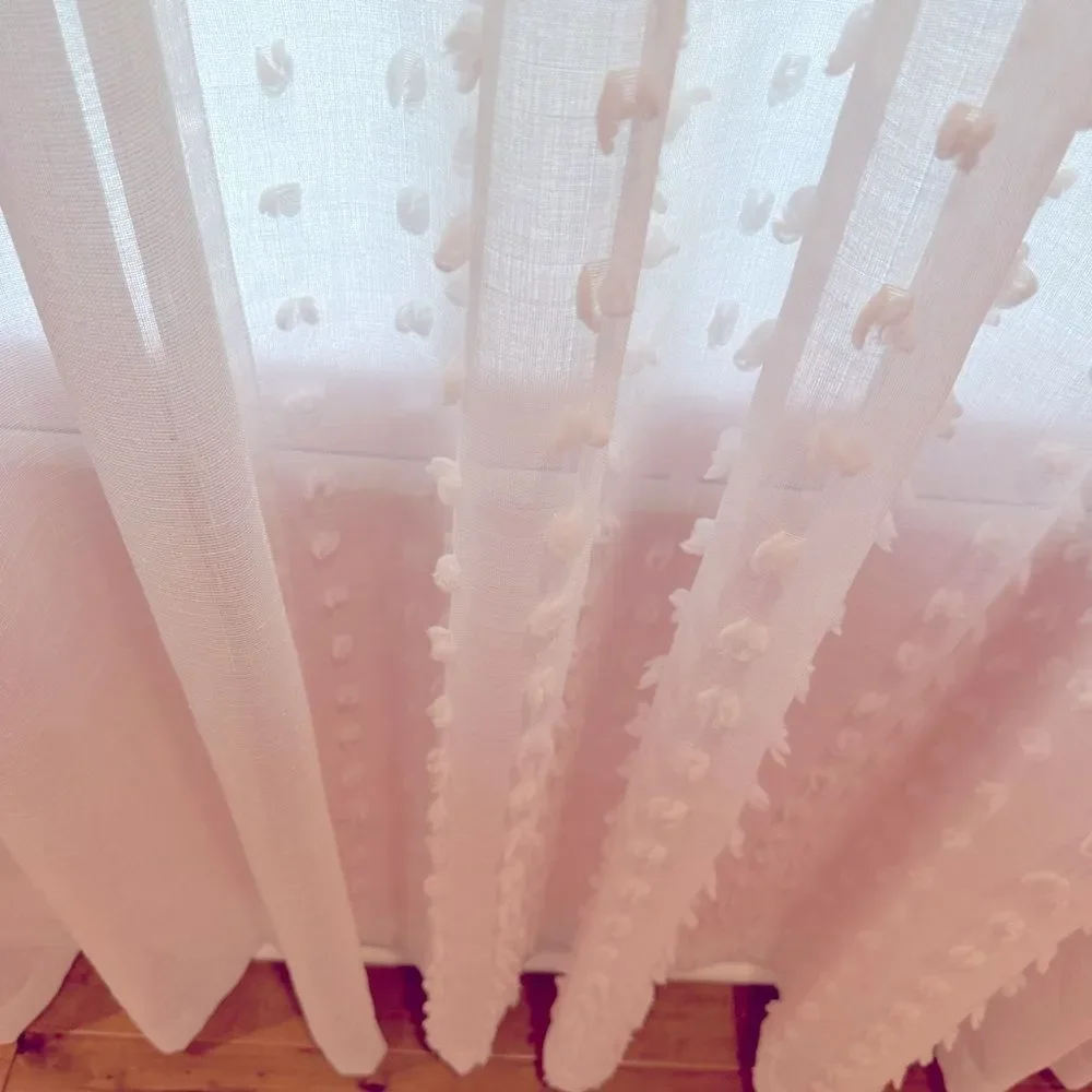 White and silver curtains
